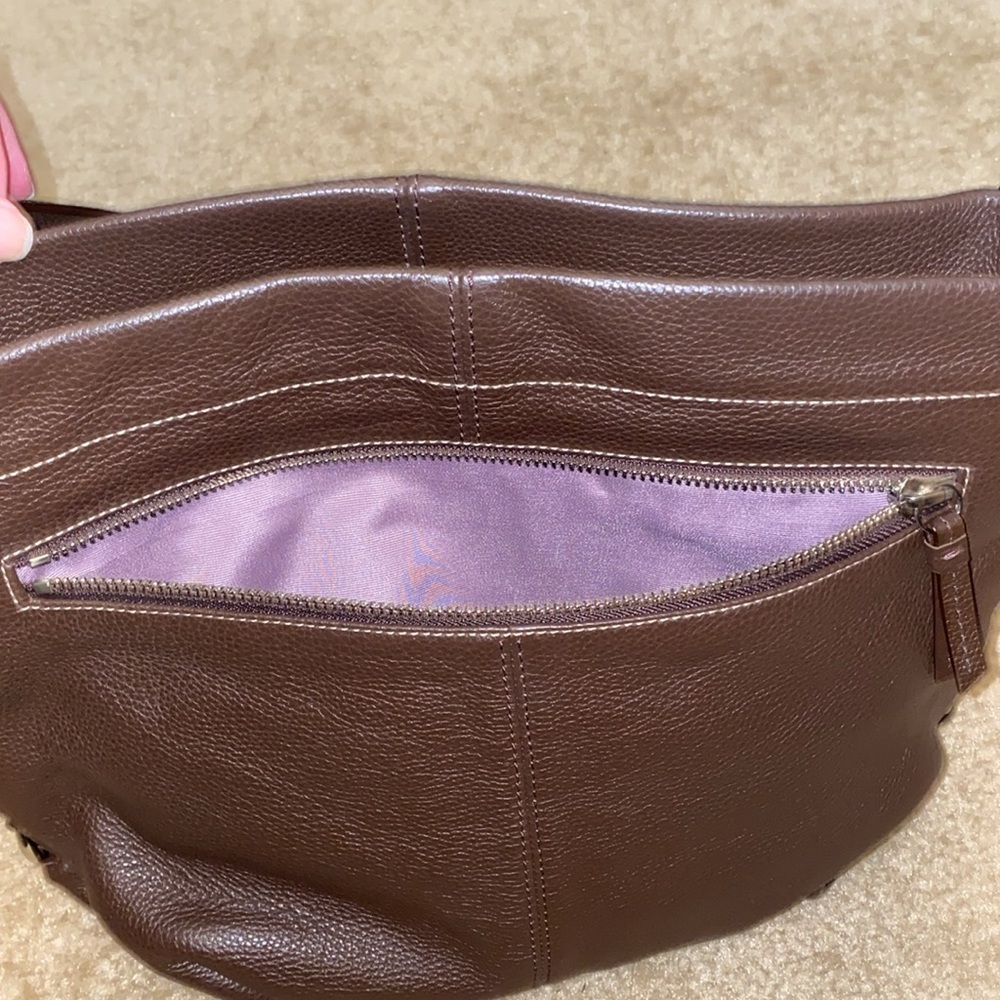 Coach Brown Leather Shoulder Bag with Hobo Silhouette - Picture 6 of 16